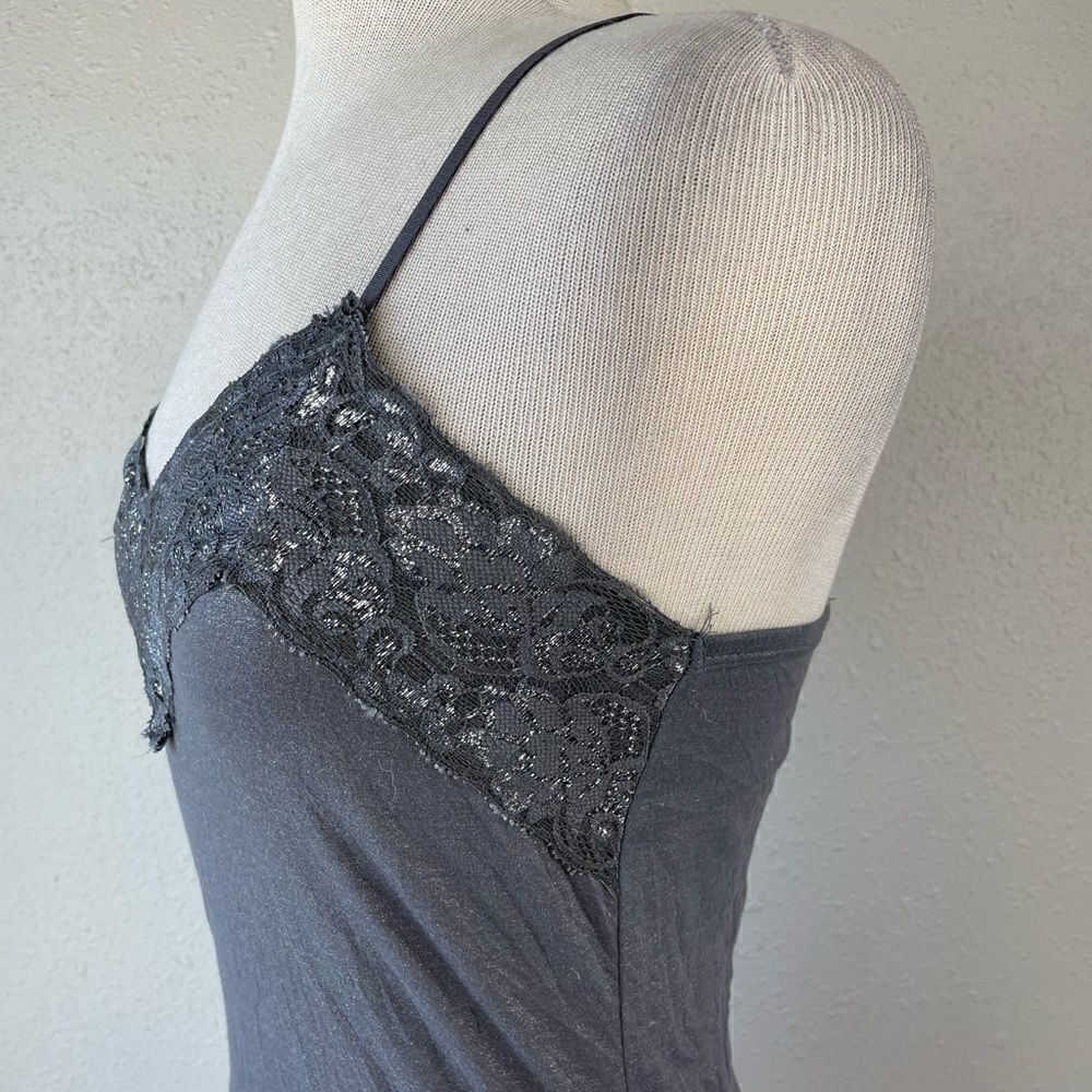 Vanity Gray Lace Trim Camisole - Picture 4 of 7